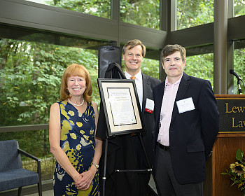 Jennifer Johnson, George Foster and Interim Dean Parry