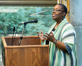 Judge Adrienne Nelson speaking at the 20th anniversary event