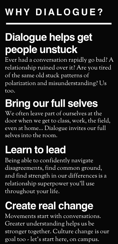 Dialogue helps get people unstuck Ever had a conversation rapidly go bad? A relationship ruined over it? Are you tired of the same old stuck