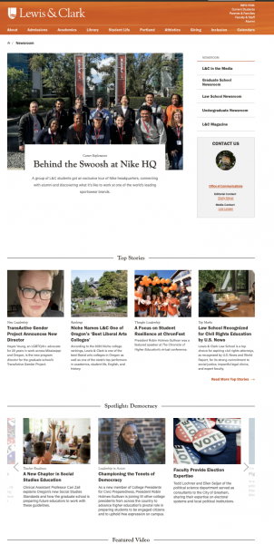 Our redesigned newsroom boosts our institutional identity and displays our best stories in a new, modern look.