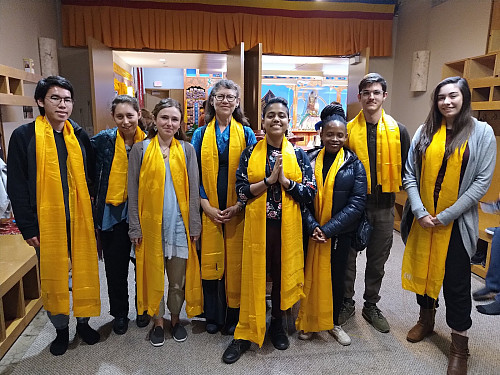 Students on a visit to maitripa