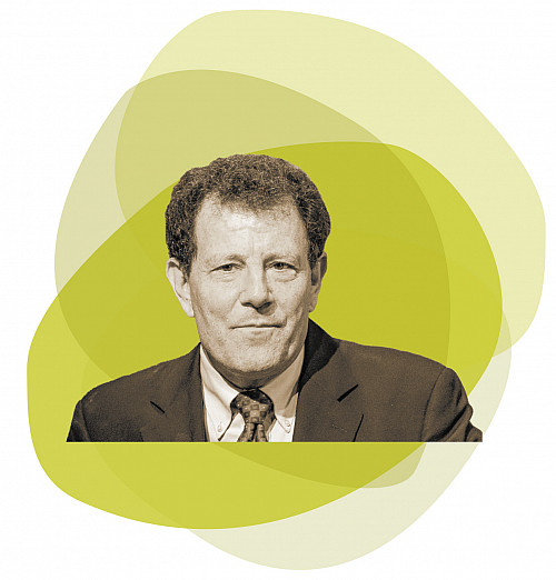 Nicholas Kristof reflected on his rural Oregon upbringing and the law's role in combating climate change.