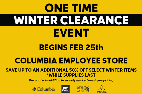 Columbia Sportswear Employee Store!