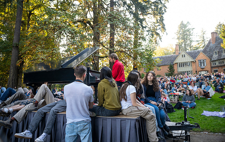 The beauty of our city's music scene, brought right to campus--IN A LANDSCAPE: Music in the Wild. Credit: Nina Johnson for IN A LANDSCAPE.