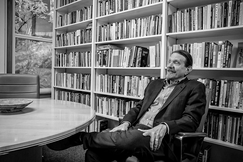 Dean Fletcher in his office at the graduate school.