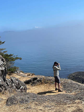 Dean Fletcher enjoying his favorite past time, birding.