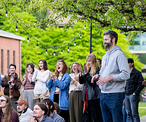 It was the perfect day for an outdoor performance.
