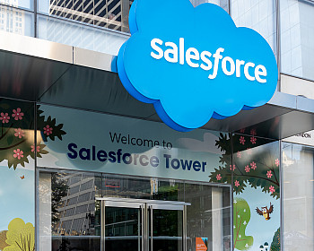 Corporate Salesforce office in New York. Salesforce, Inc. is an American cloud-based software company.