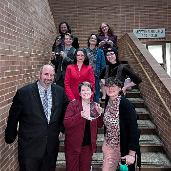 The L&C team and coaches at the National Speech tournament.Front row: Director of Speech/Debate J...