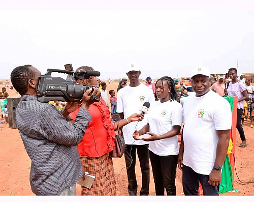 A national TV crew interviewed participants at the opening event to generate interest in the health screening program.