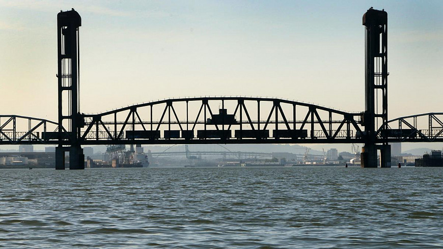 Portland harbor and bridge