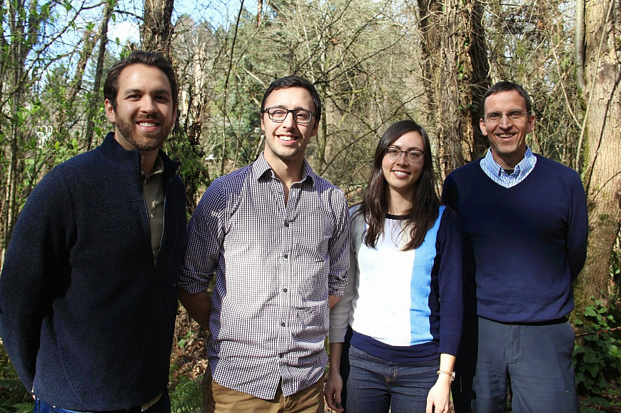 Daniel Rottenberg, Jacob Duginski, Stephanie Grant, and Professor Craig Johnston.