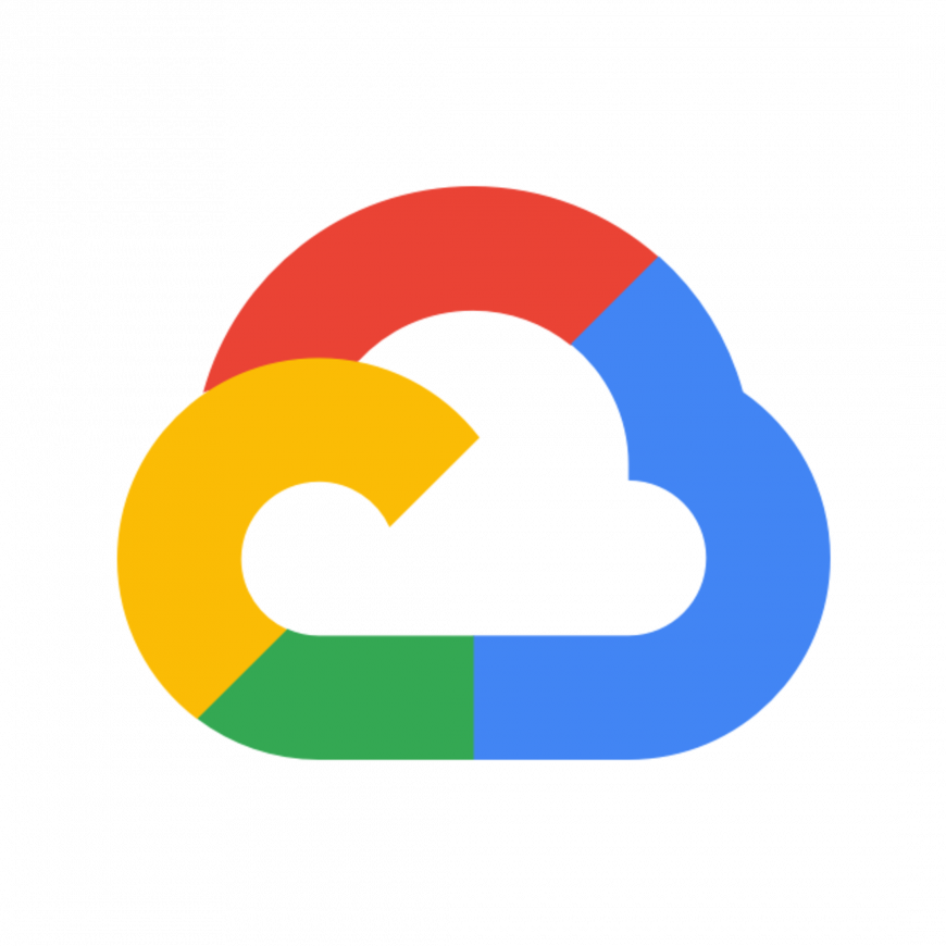 A cloud icon with the Google red blue, green, and yellow colors.